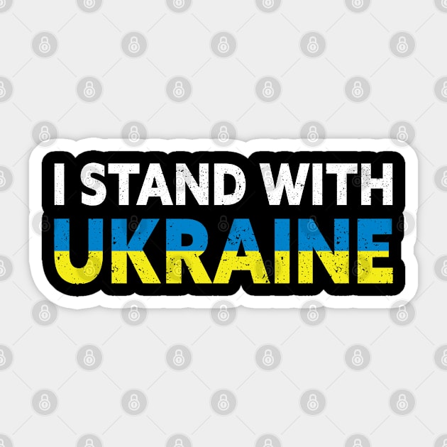 I Stand With Ukraine With Ukrainian Flag Sticker by Julorzo